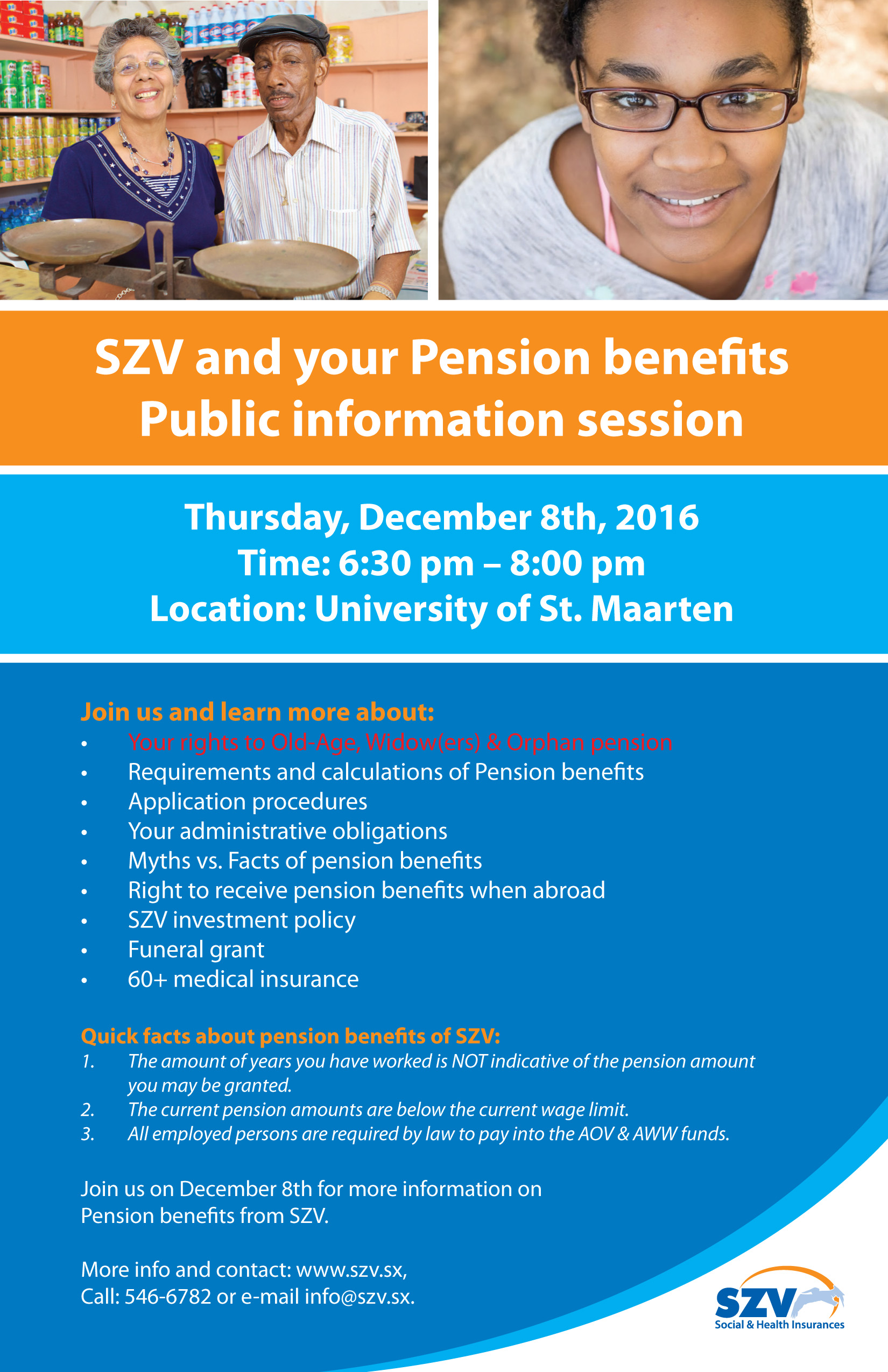 Public info session: SZV and Your pension benefits 